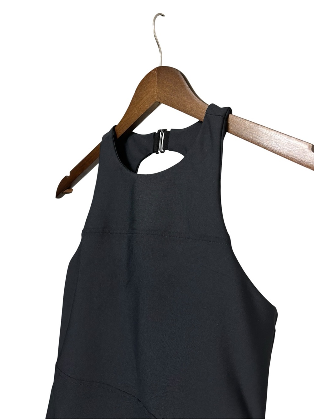 Natori Josie black Solstice Meet & Greet halter shelf bra active tank top size S - Picture 6 of 11